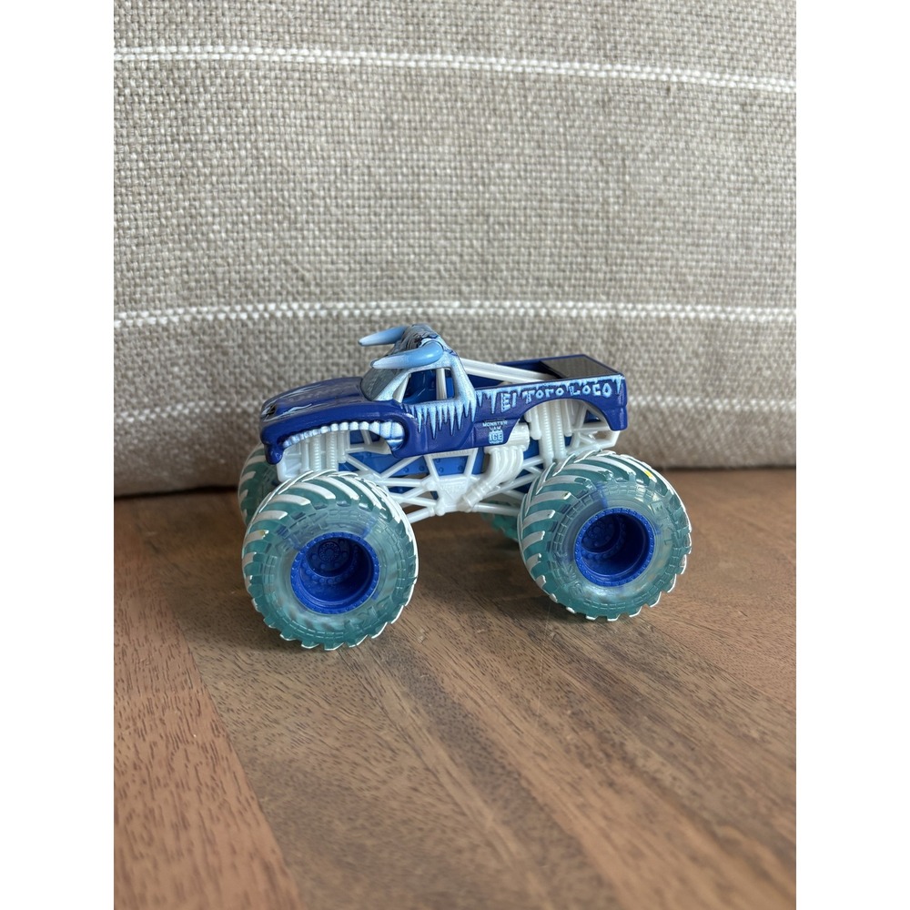 Monster Jam El Toro Loco Fire and Ice Blue Monster Truck 1:64 Scale Die-Cast